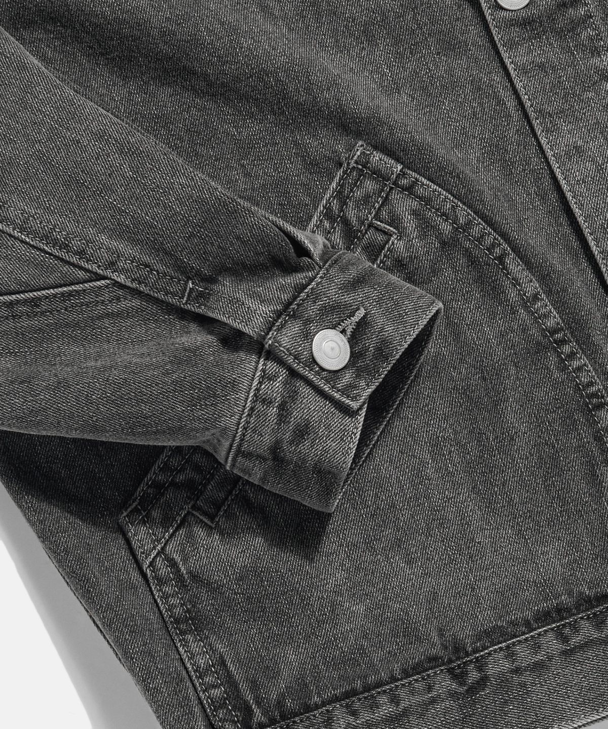 에스피오나지(ESPIONAGE) 91 Denim Trucker Jacket Light Black