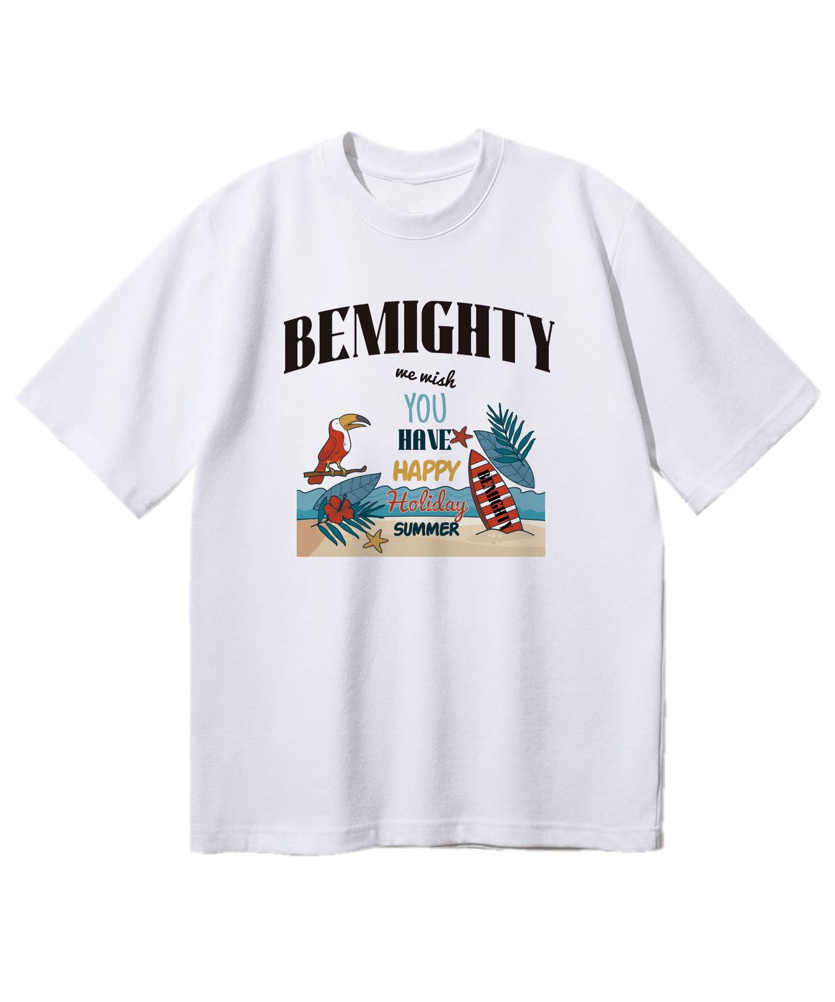 비마이티(BEMIGHTY) 홀리데이 드로잉 오버핏 반팔티셔츠