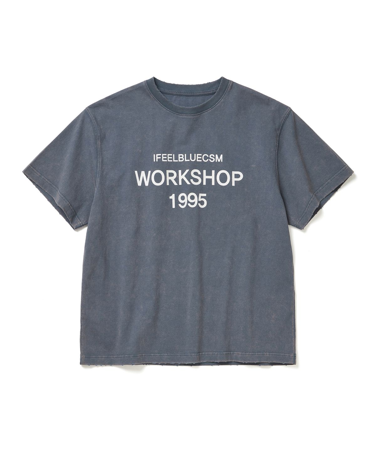 아이필블루씨에스엠(IFEELBLUECSM) Damaged Painting T-shirt [2Color]