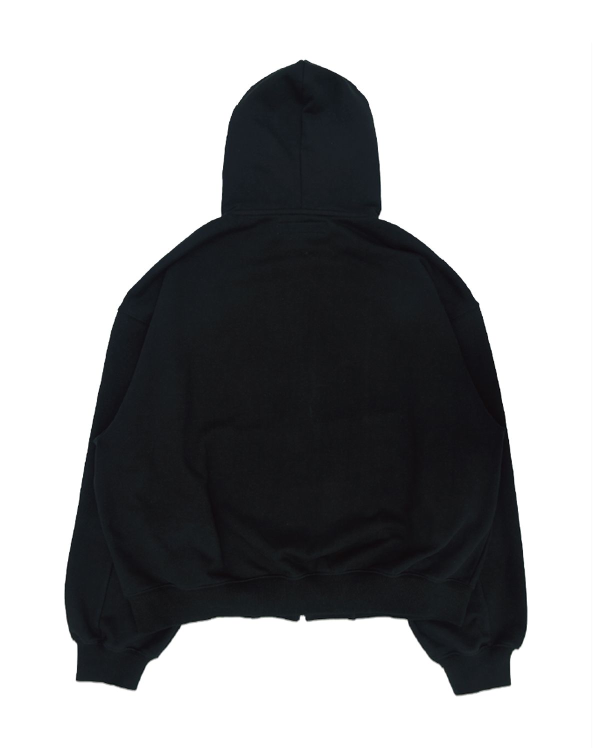 더뮤지엄비지터(THEMUSEUMVISITOR) RABBIT EMBROIDERY ZIPUP HOODIE (BLACK)