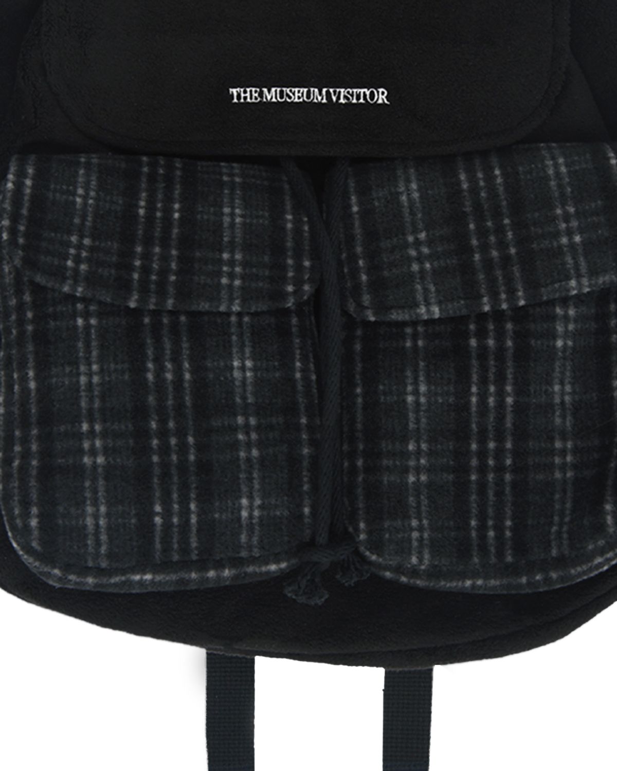 더뮤지엄비지터(THEMUSEUMVISITOR) CHECK MIXED BACKPACK (BLACK)