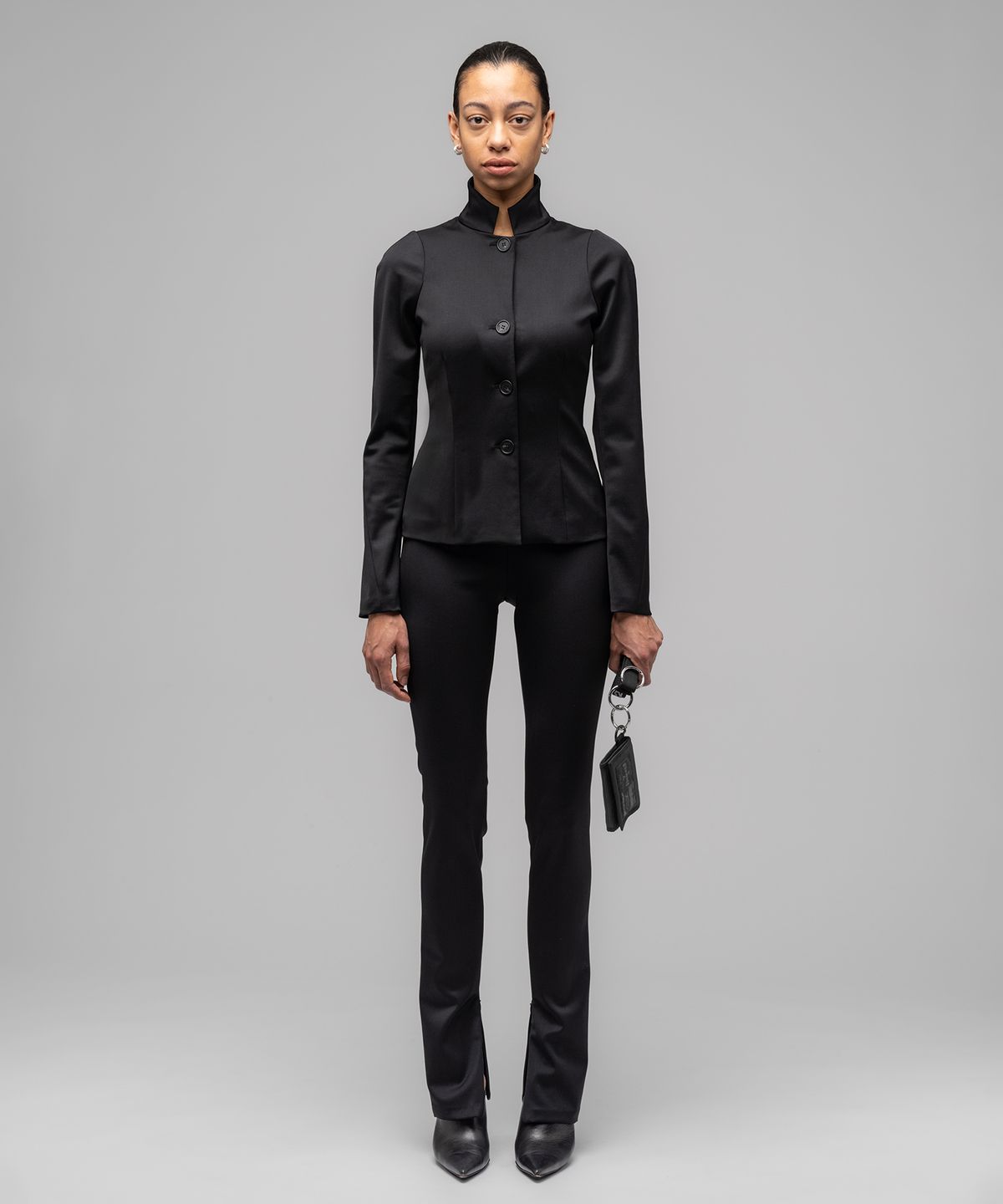 032씨(032C) (W) 가타카 타이트 수트 자켓 블랙 GATTACA TIGHT SUIT JACKET BLACK