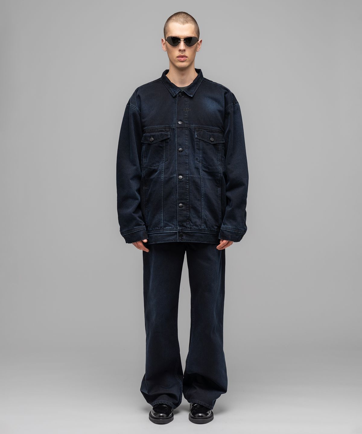 032씨(032C) (M) 고야 데님 자켓 워시드 다크 블루 GOYA DENIM JACKET WASHED DARK BLUE