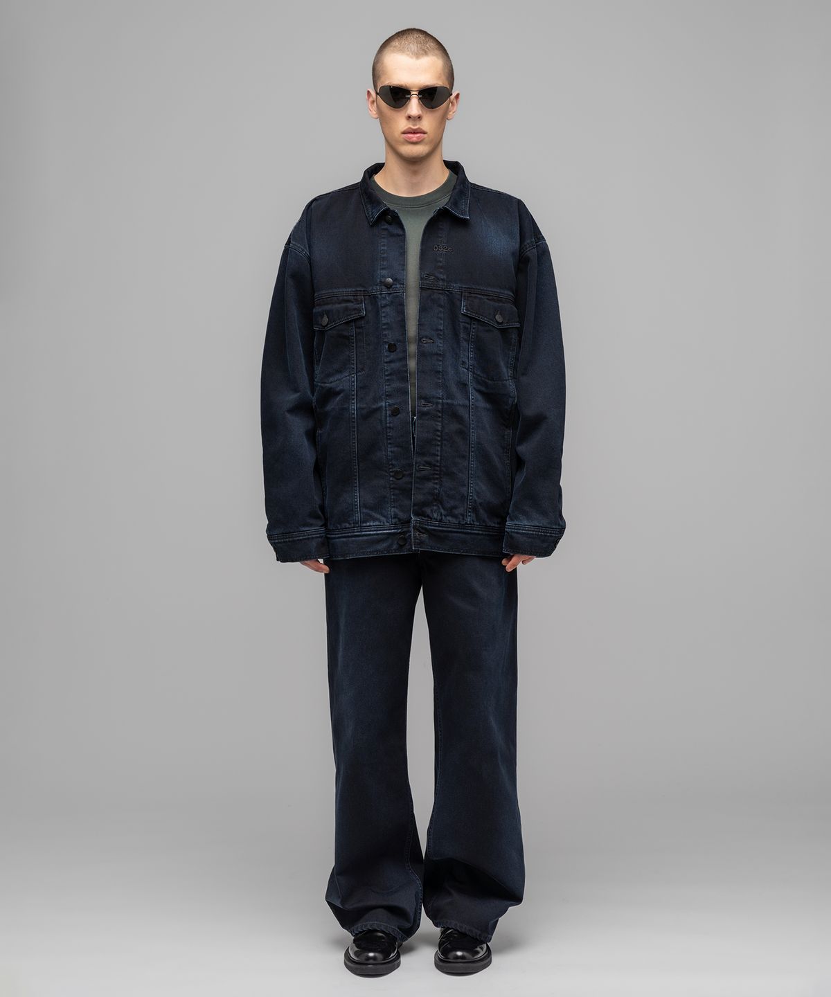 032씨(032C) (M) 고야 데님 자켓 워시드 다크 블루 GOYA DENIM JACKET WASHED DARK BLUE