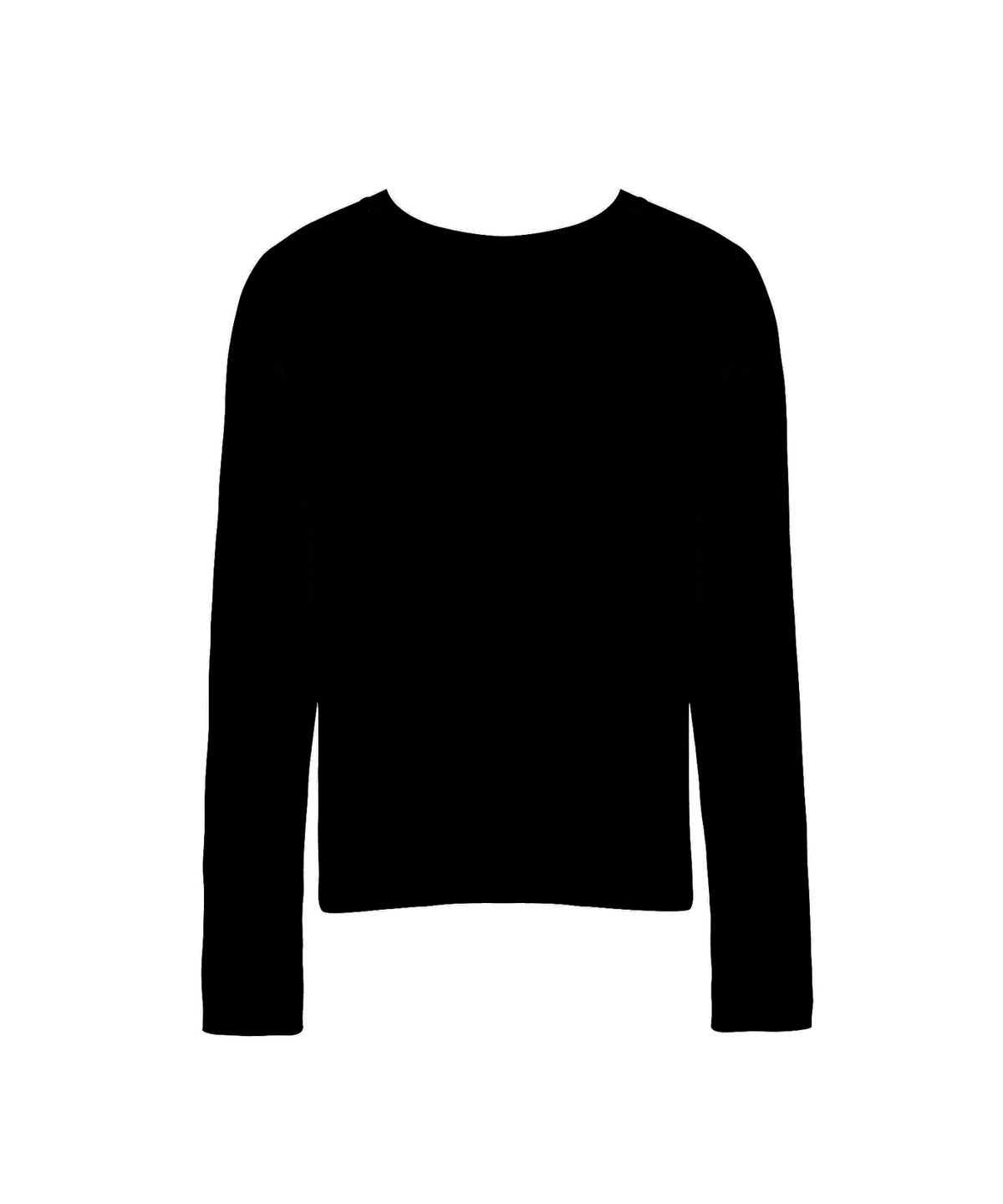 닉앤니콜(NICK&NICOLE) [ESSENTIAL] MINIMAL ROUND SLEEVE TOP_BLACK