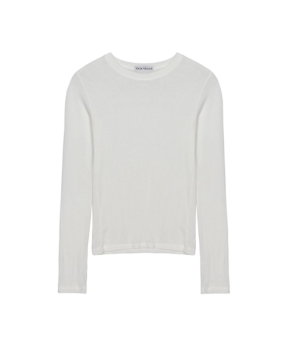 닉앤니콜(NICK&NICOLE) [ESSENTIAL] MINIMAL ROUND SLEEVE TOP_IVORY