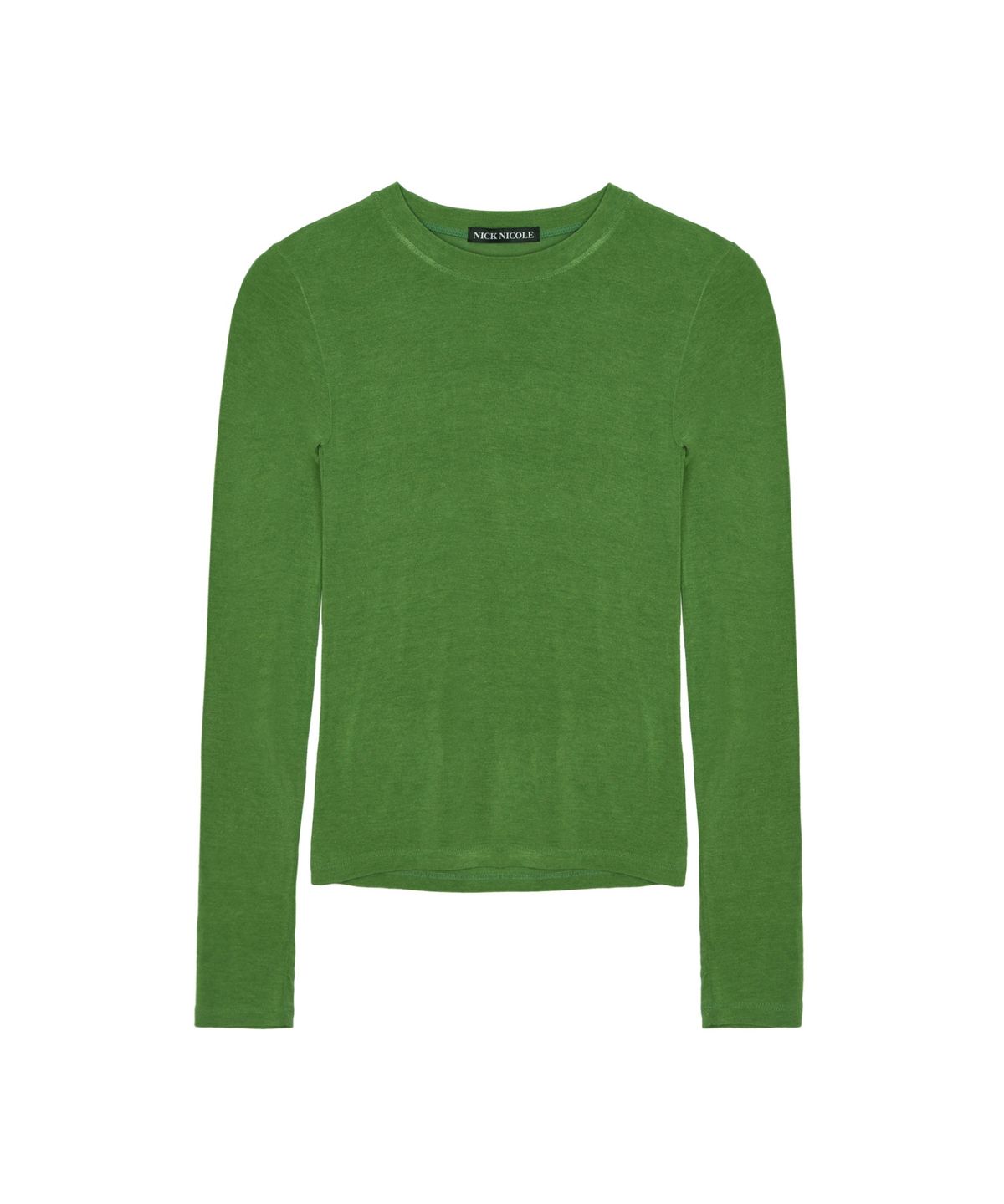 닉앤니콜(NICK&NICOLE) [ESSENTIAL] MINIMAL ROUND SLEEVE TOP_GREEN