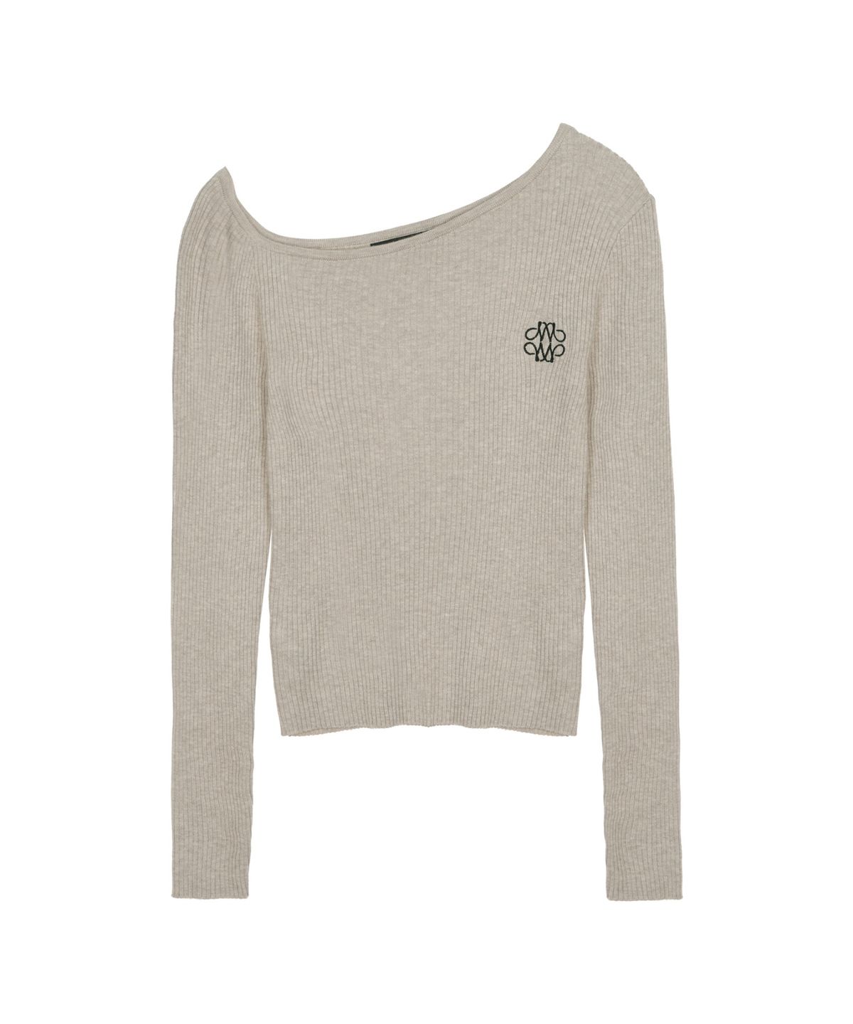 닉앤니콜(NICK&NICOLE) DRAPE OFF SHOULDER KNIT_BEIGE