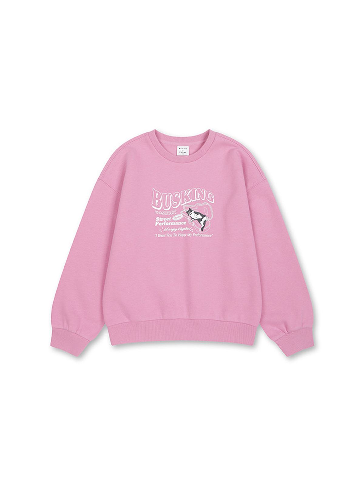 폴햄키즈(POLHAM KIDS) 여아) 코숏 소프트테리 그래픽 맨투맨_PKF1TR2210