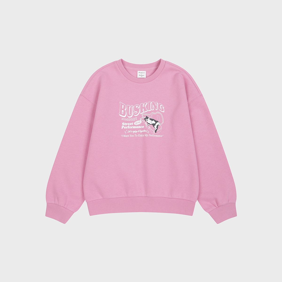폴햄키즈(POLHAM KIDS) 여아) 코숏 소프트테리 그래픽 맨투맨_PKF1TR2210