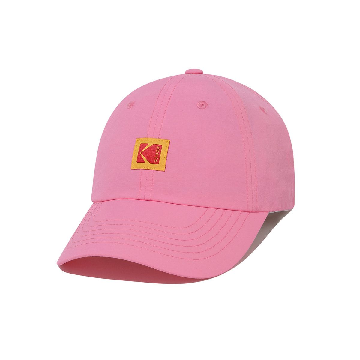 코닥(KODAK) 릴렉스핏 스퀘어로고 나일론 볼캡 PINK