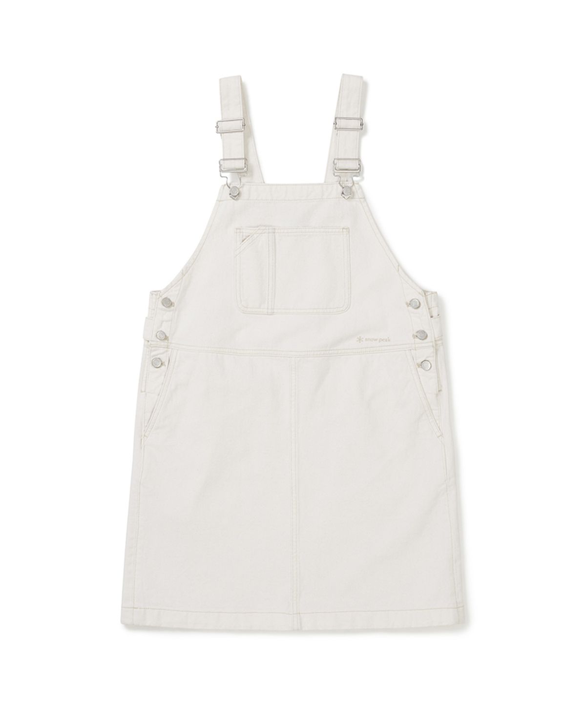 스노우피크 어패럴(SNOWPEAK APPAREL) 데님 오버롤 원피스 (S25ZWFOP77) Ivory
