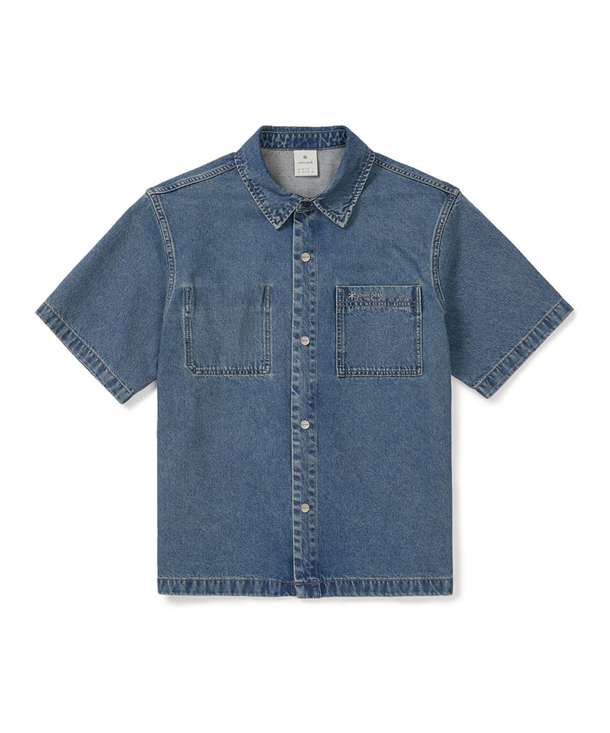 스노우피크 어패럴(SNOWPEAK APPAREL) 데님 반팔 셔츠 (S25ZMFSH76) Blue