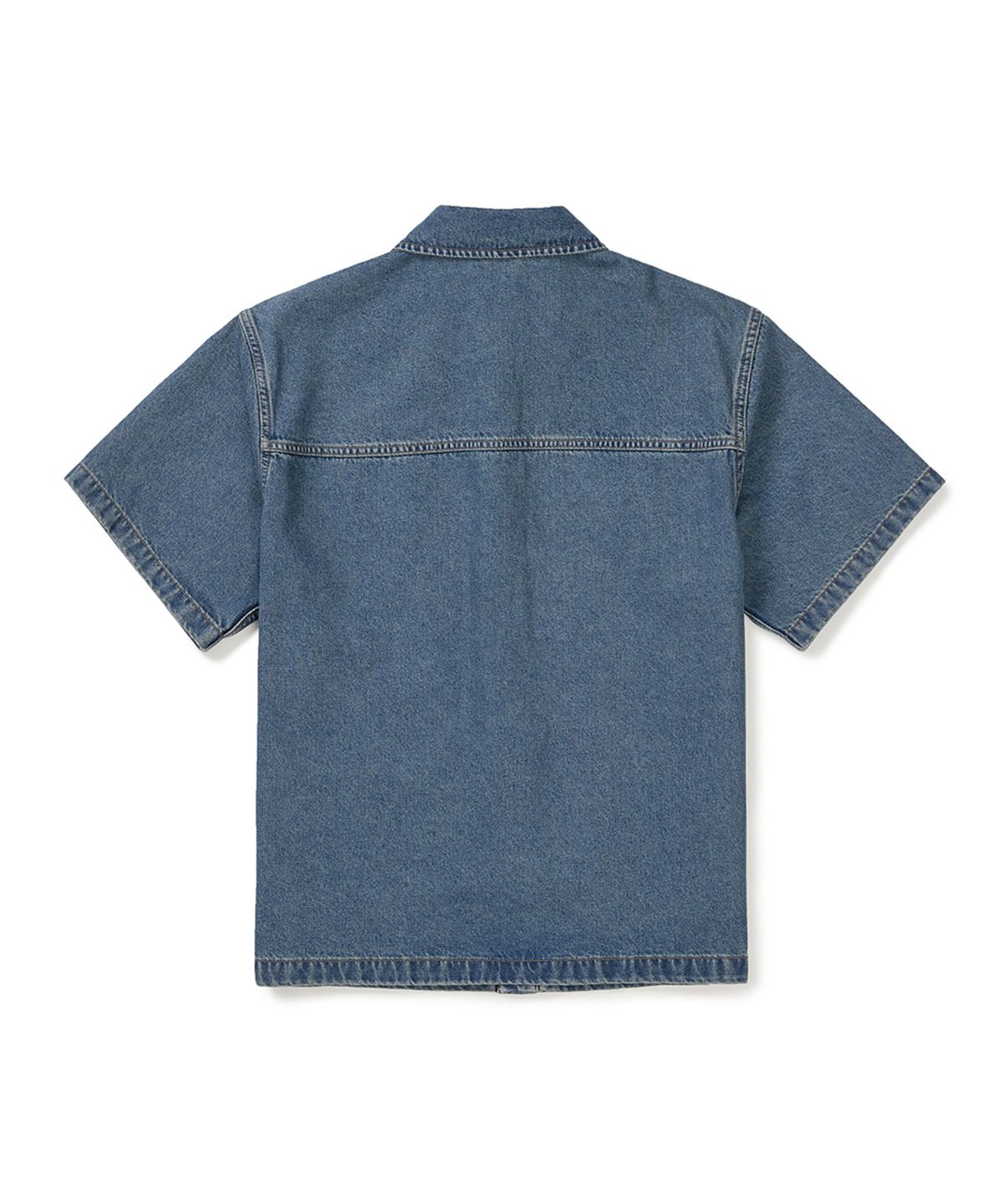 스노우피크 어패럴(SNOWPEAK APPAREL) 데님 반팔 셔츠 (S25ZMFSH76) Blue