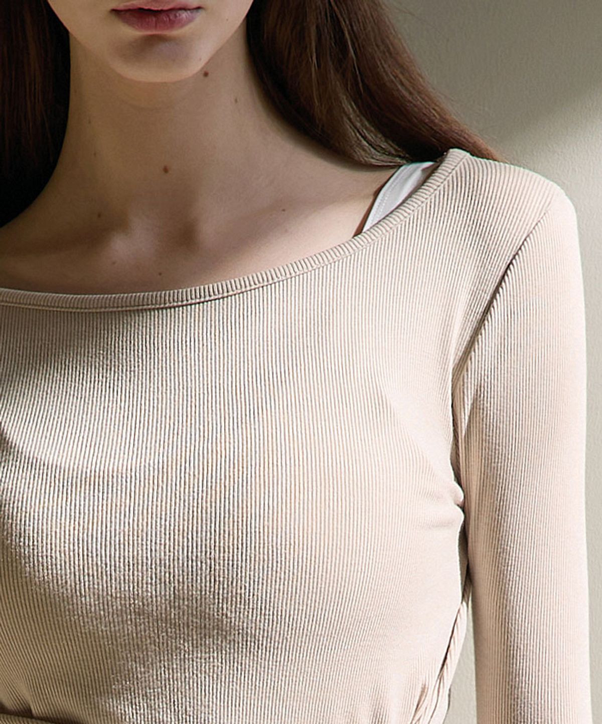 데비웨어(DEVIWEAR) 더블버튼 랩 롱슬리브 DEVI-T0124-베이지