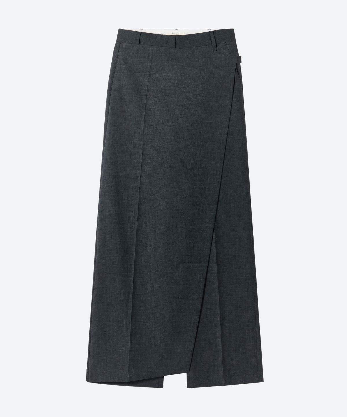 문선(MOONSUN) 2-Way Skirt Layered Pants / Charcoal