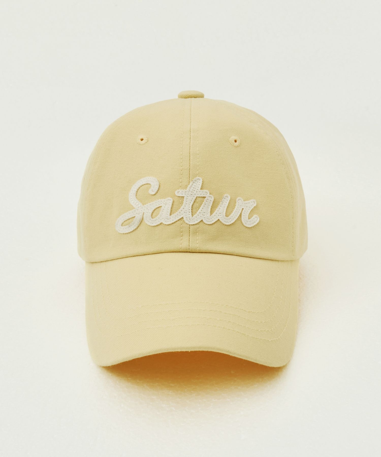 MUSINSA | SATUR Vintage Casual Applique Ball Cap Yellow
