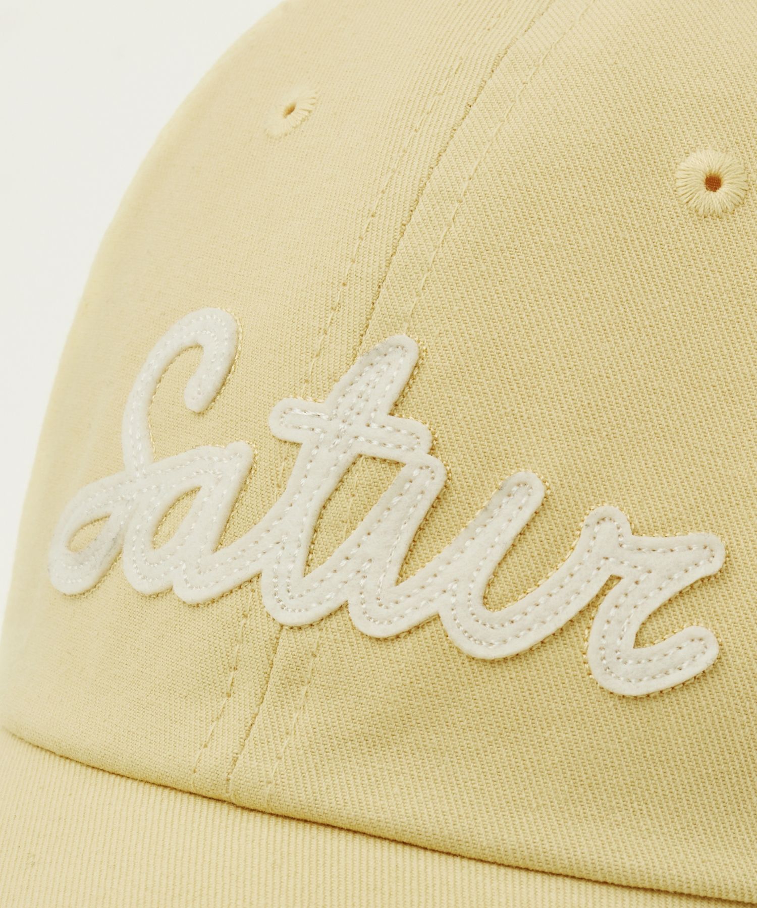 ◆25SS SATUR Vintage Casual Applique Ball Cap/6色◆ MUSINSA | SATUR Vintage Casual Applique Ball Cap Yellow