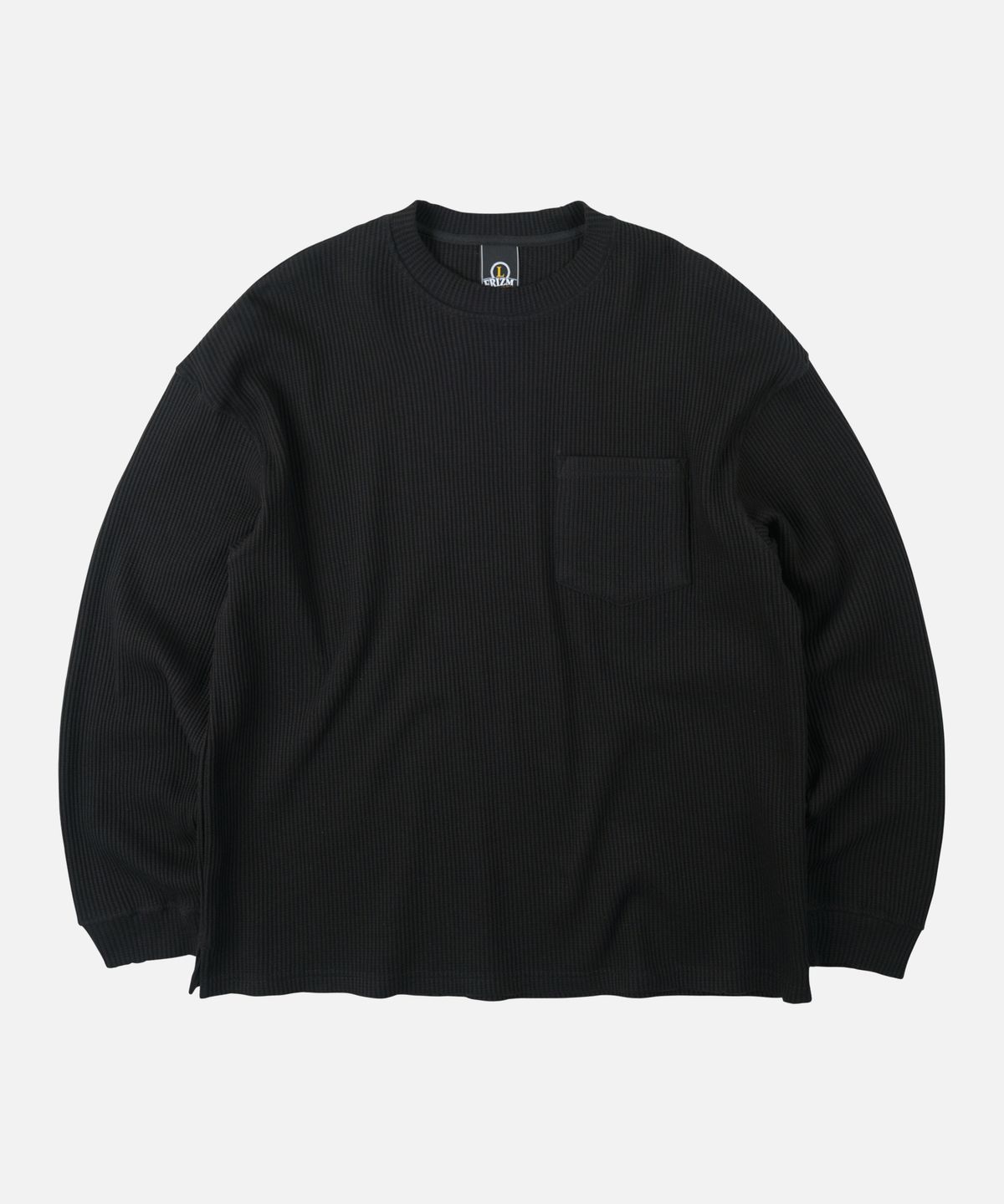 프리즘웍스(FRIZMWORKS) OVERSIZED WAFFLE POCKET TEE 002 _ BLACK