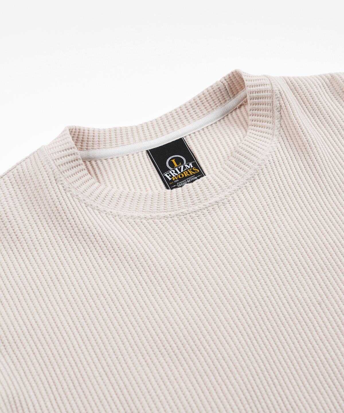 프리즘웍스(FRIZMWORKS) OVERSIZED WAFFLE POCKET TEE 002 _ CREAM
