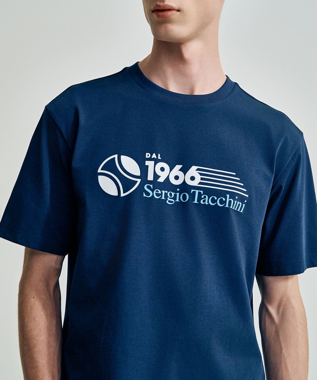 세르지오 타키니(SERGIO TACCHINI) U 쿨매치 아트웍 반팔 티셔츠 (Navy)