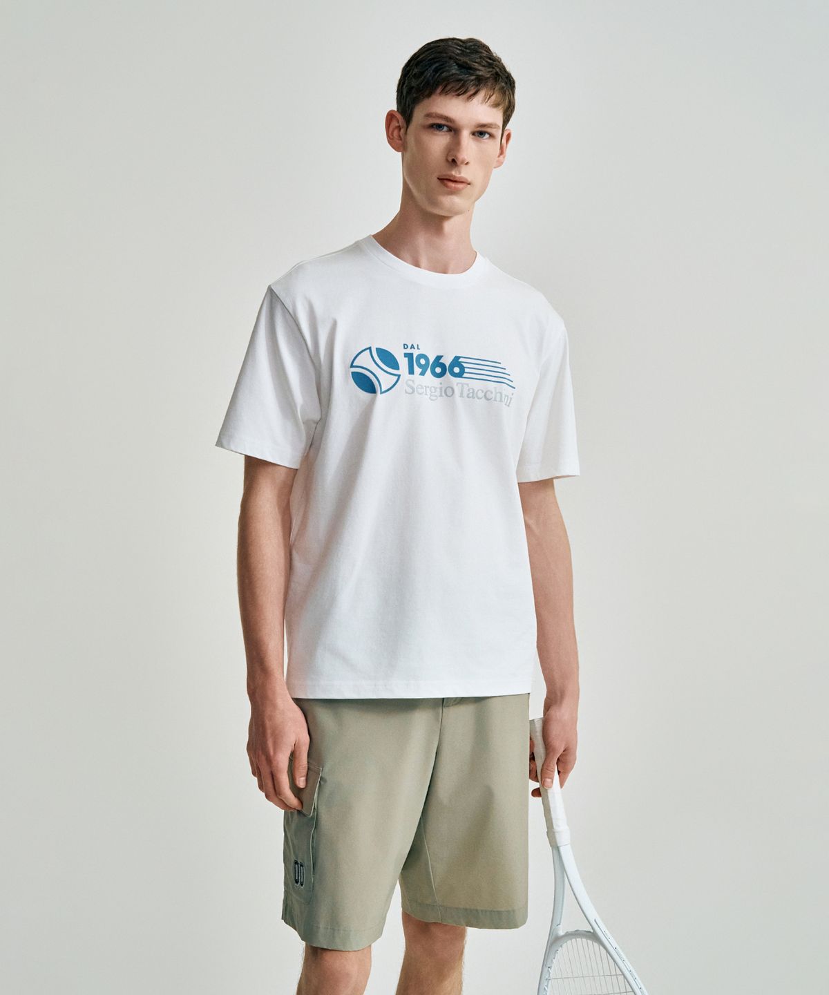세르지오 타키니(SERGIO TACCHINI) U 쿨매치 아트웍 반팔 티셔츠 (White)