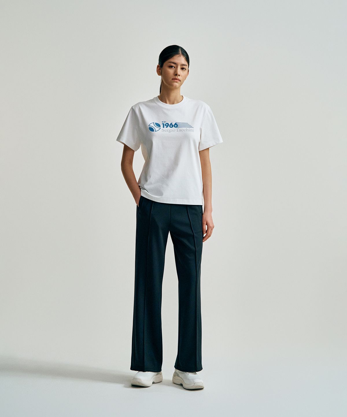 세르지오 타키니(SERGIO TACCHINI) U 쿨매치 아트웍 반팔 티셔츠 (White)