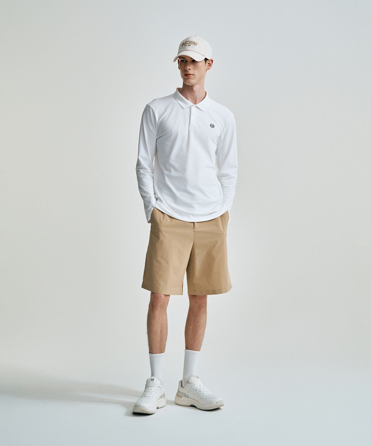 세르지오 타키니(SERGIO TACCHINI) M 코튼라이크 우븐 버뮤다 팬츠 (D.Beige)