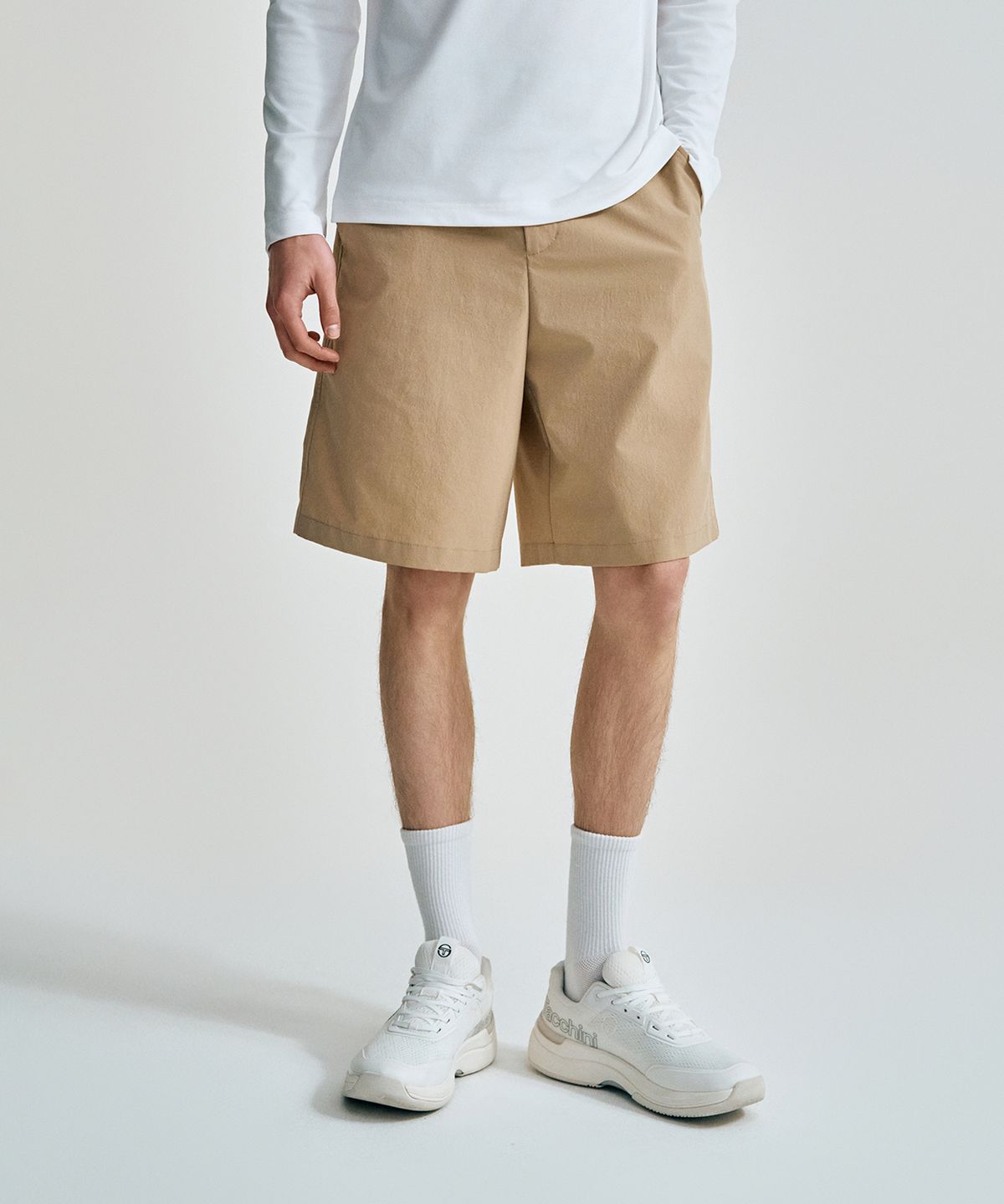 세르지오 타키니(SERGIO TACCHINI) M 코튼라이크 우븐 버뮤다 팬츠 (D.Beige)