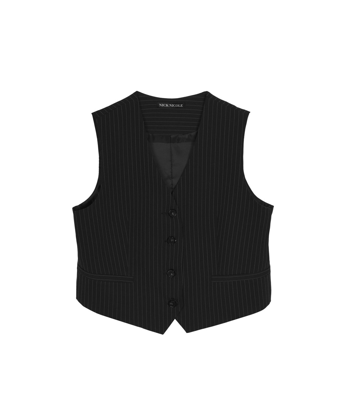 닉앤니콜(NICK&NICOLE) TAILORED STRIPE SUIT SET UP_BLACK