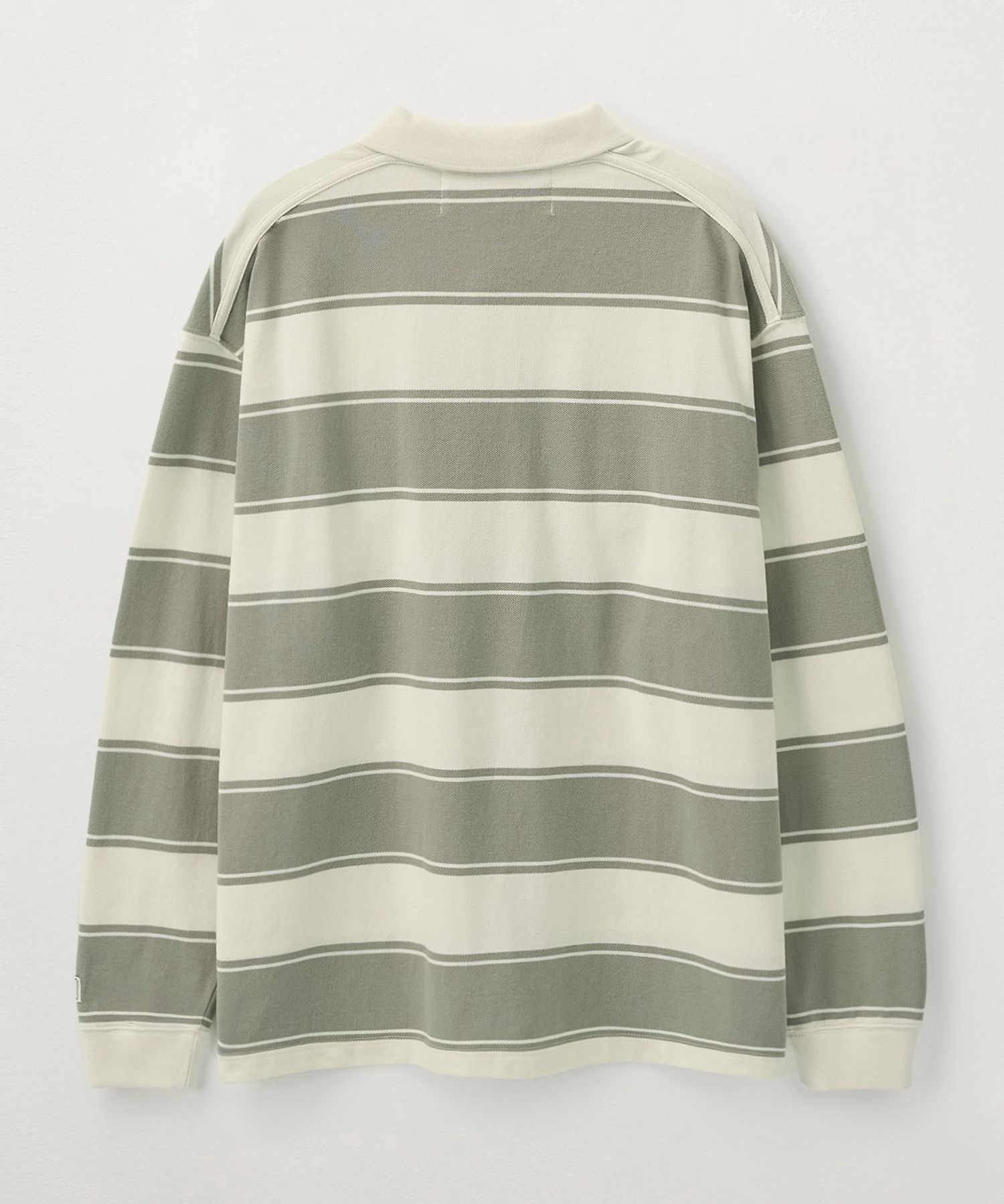 【SATUR】男女兼用/送料関税込★Rugby Stripe Pique Long Sleeve MUSINSA | SATUR Rugby Stripe Pique Long Sleeve Khaki