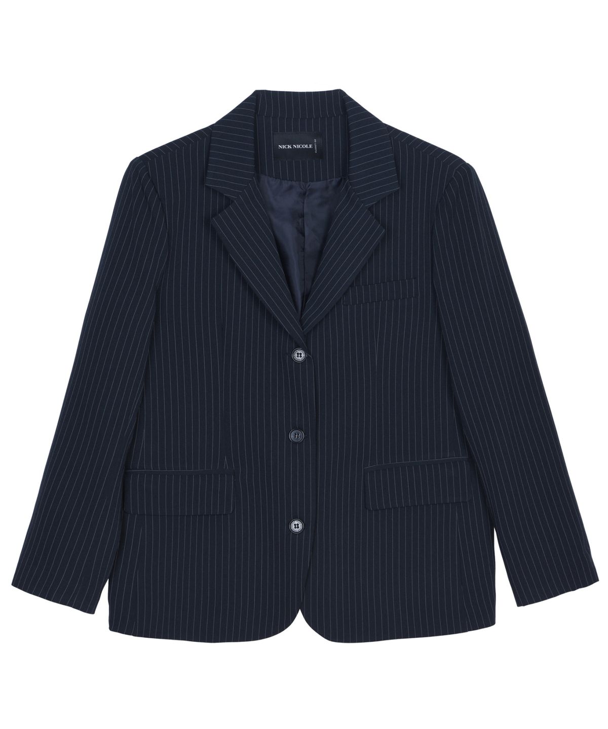 닉앤니콜(NICK&NICOLE) TAILORED STRIPE SINGLE JACKET_NAVY