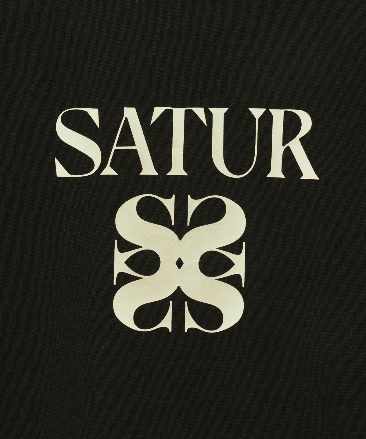 세터(SATUR) (W) 아페로 볼륨 슬리브 크롭 스웨트셔츠 블랙