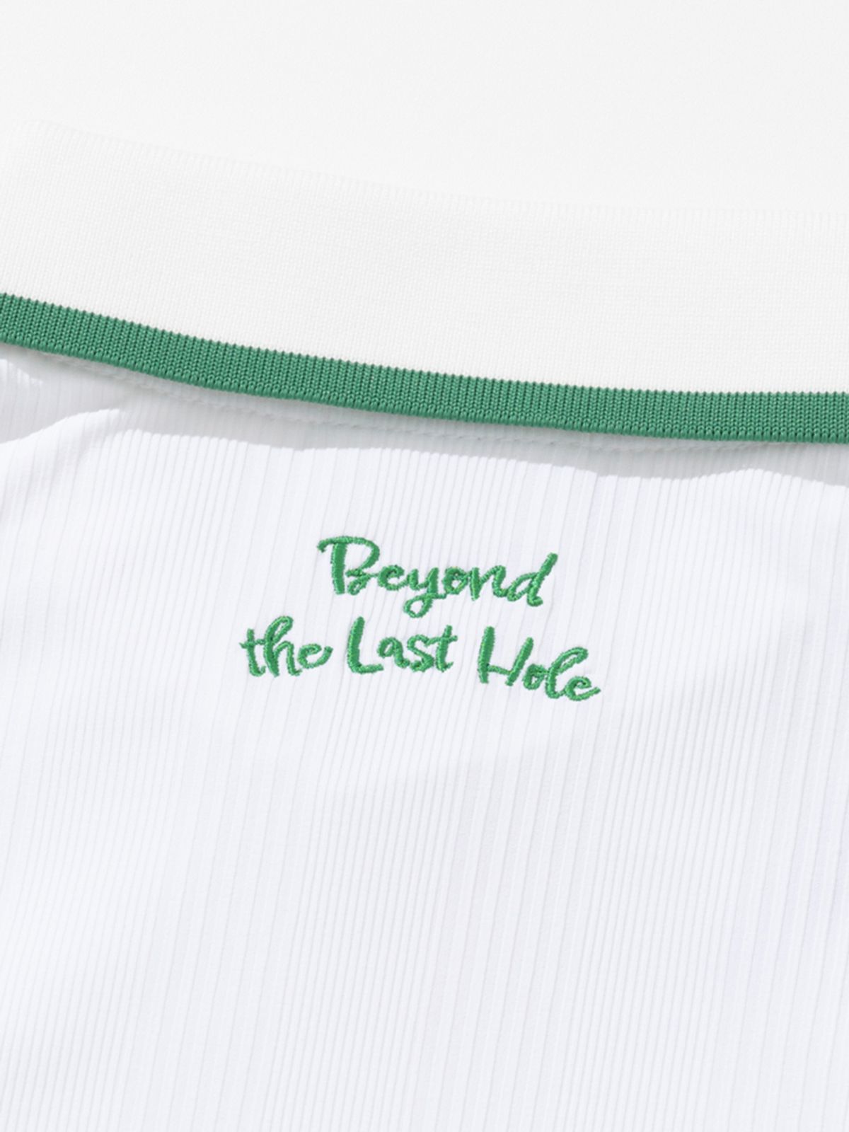 투에니스홀(20TH HOLE) 여성 골지 요꼬 반팔 카라넥 티셔츠 [WHITE]