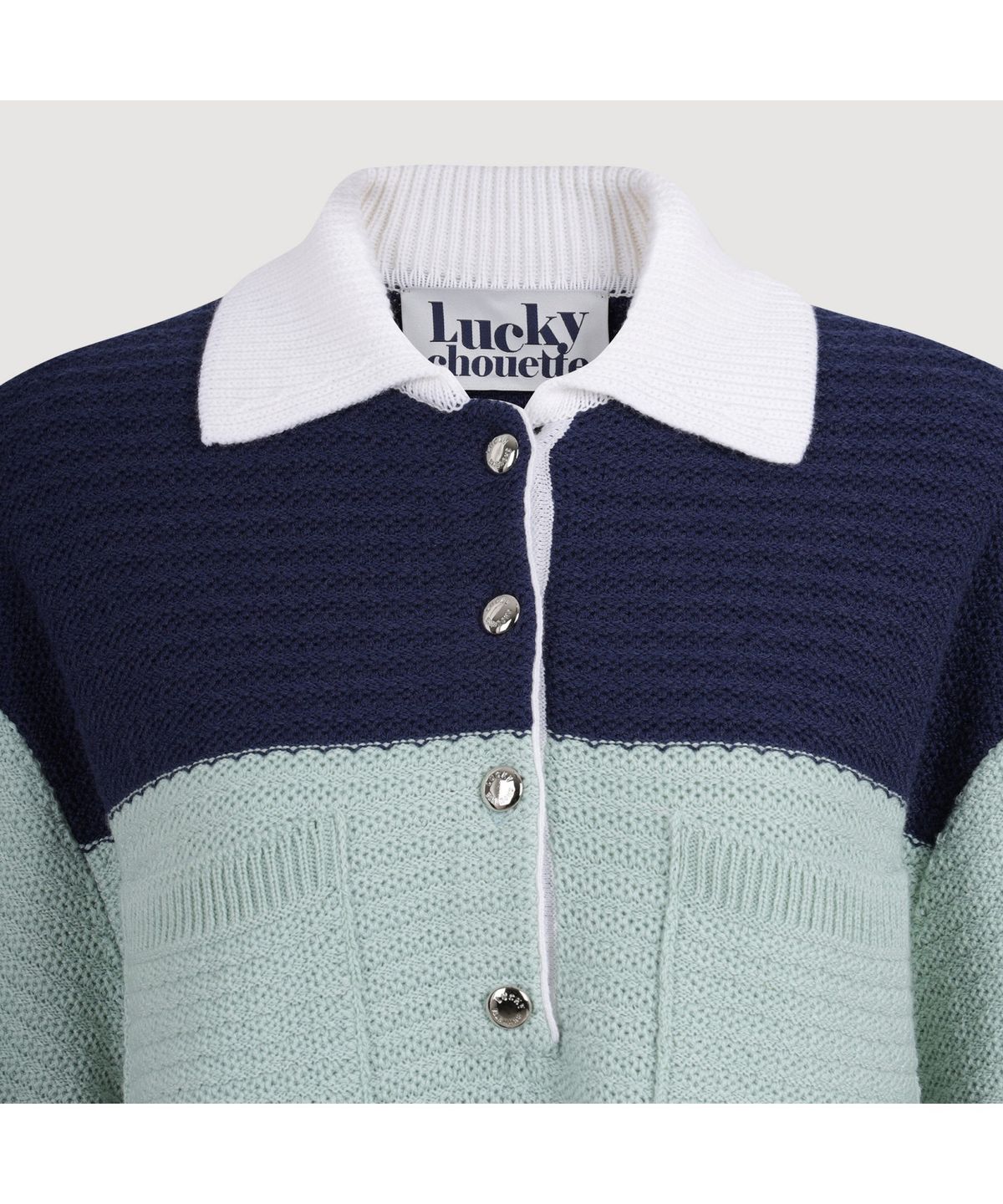 럭키슈에뜨(LUCKY CHOUETTE) Stripe Terry Knit Pullover (navy)_LFWAM25230NYX