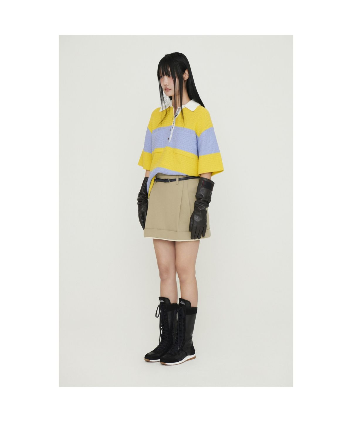 럭키슈에뜨(LUCKY CHOUETTE) Stripe Terry Knit Pullover (yellow)_LFWAM25230YEX