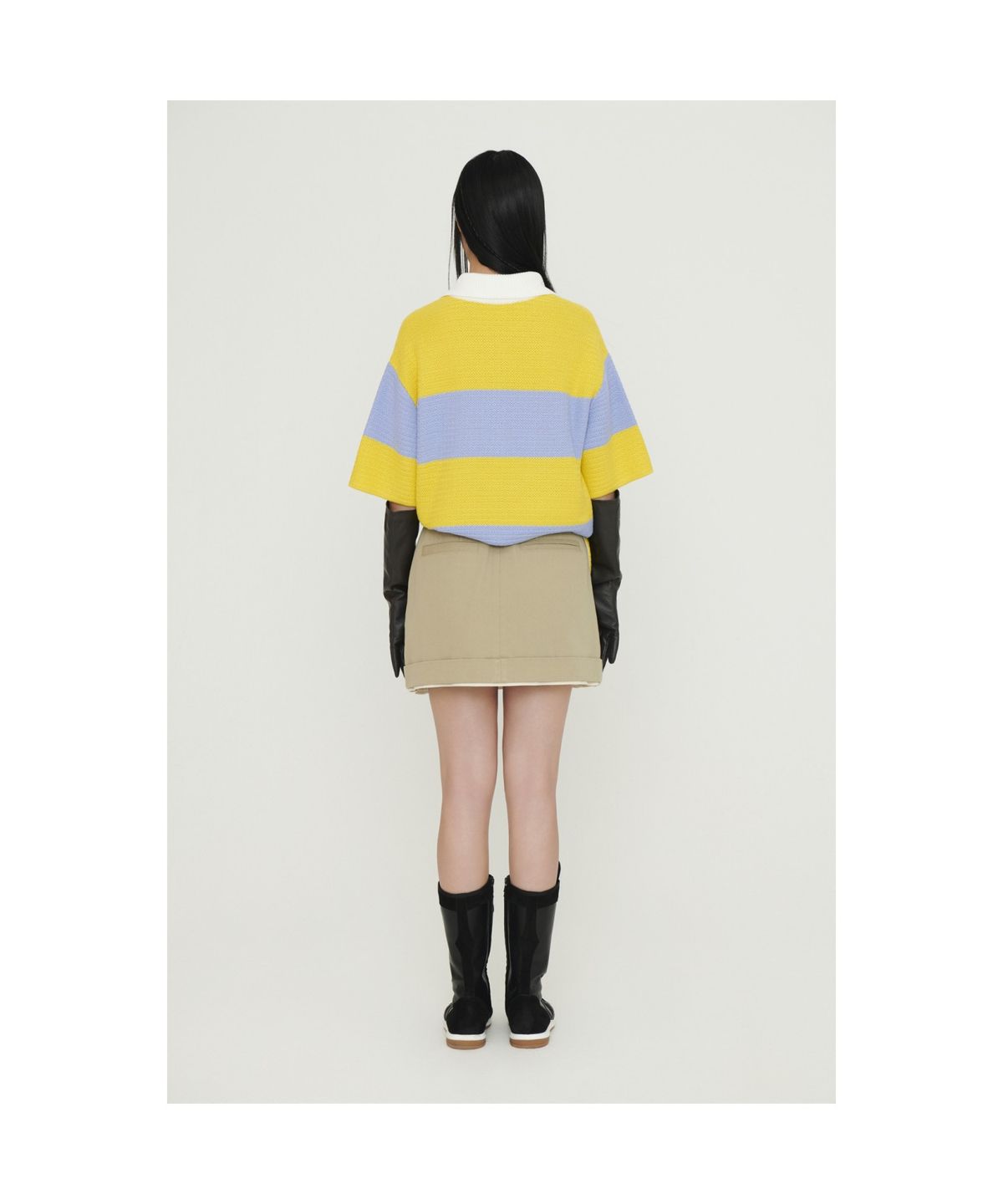 럭키슈에뜨(LUCKY CHOUETTE) Stripe Terry Knit Pullover (yellow)_LFWAM25230YEX