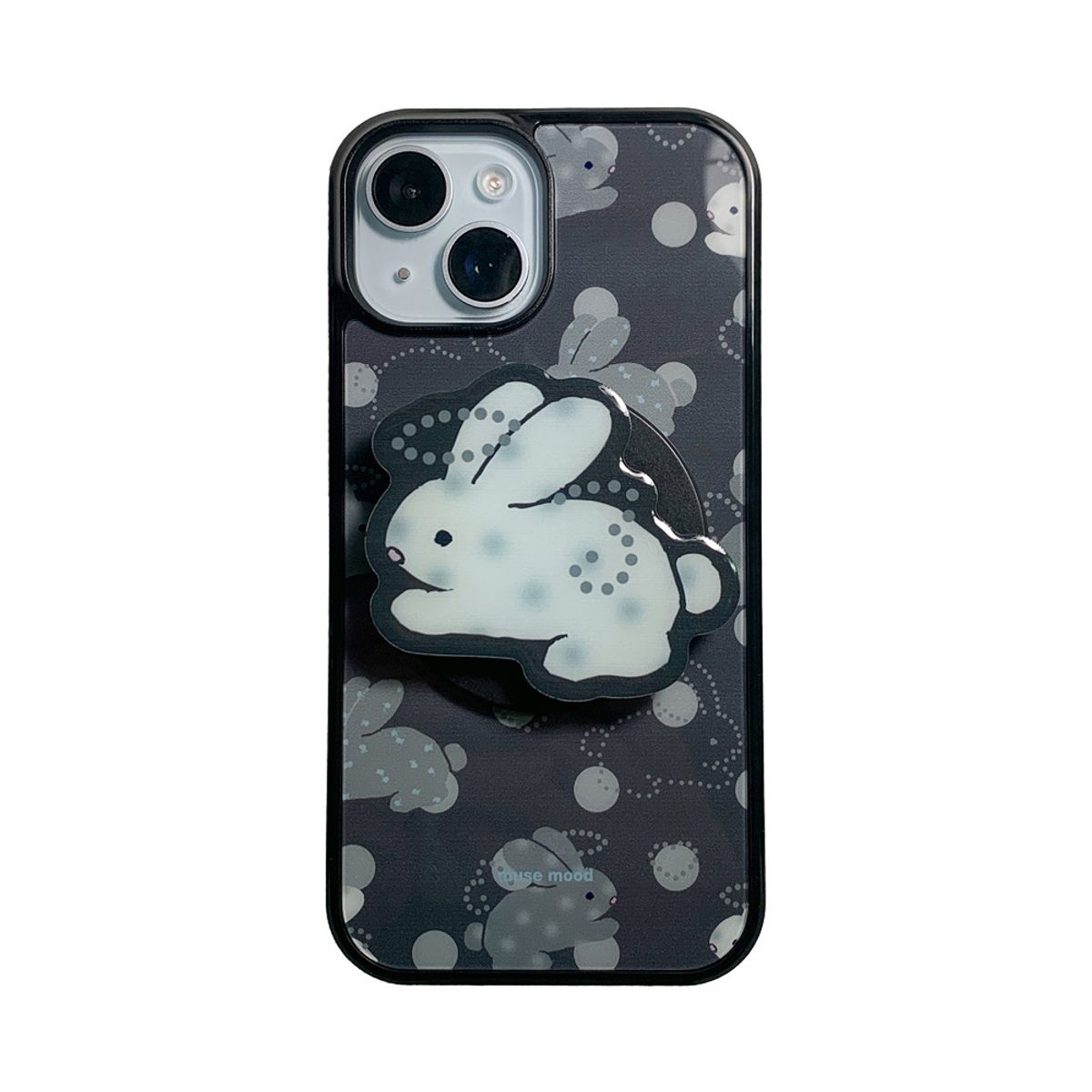 뮤즈무드(MUSEMOOD) grey angel bunny dot (bumper) 아이폰케이스