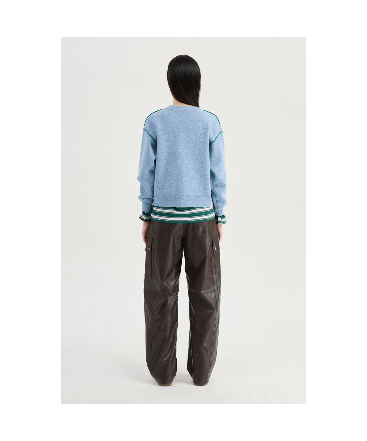 럭키슈에뜨(LUCKY CHOUETTE) Pocket Point Fake Leather Pants (brown)_LFPNS25240BRX