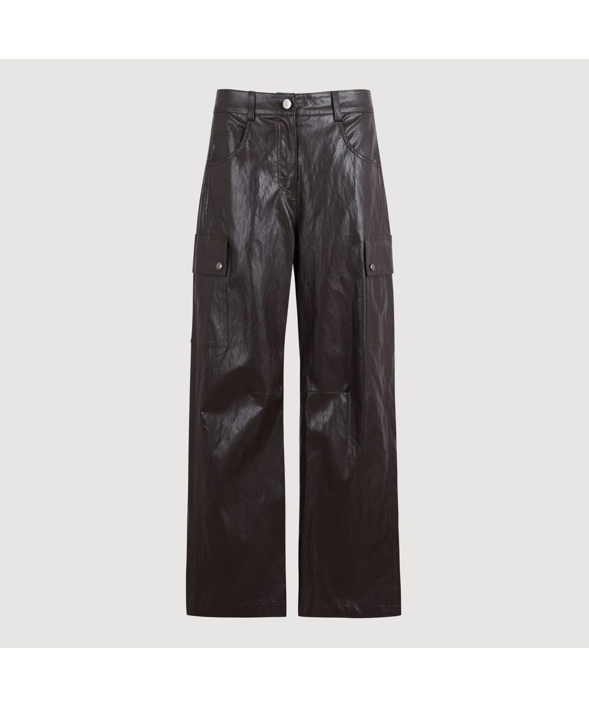 럭키슈에뜨(LUCKY CHOUETTE) Pocket Point Fake Leather Pants (brown)_LFPNS25240BRX