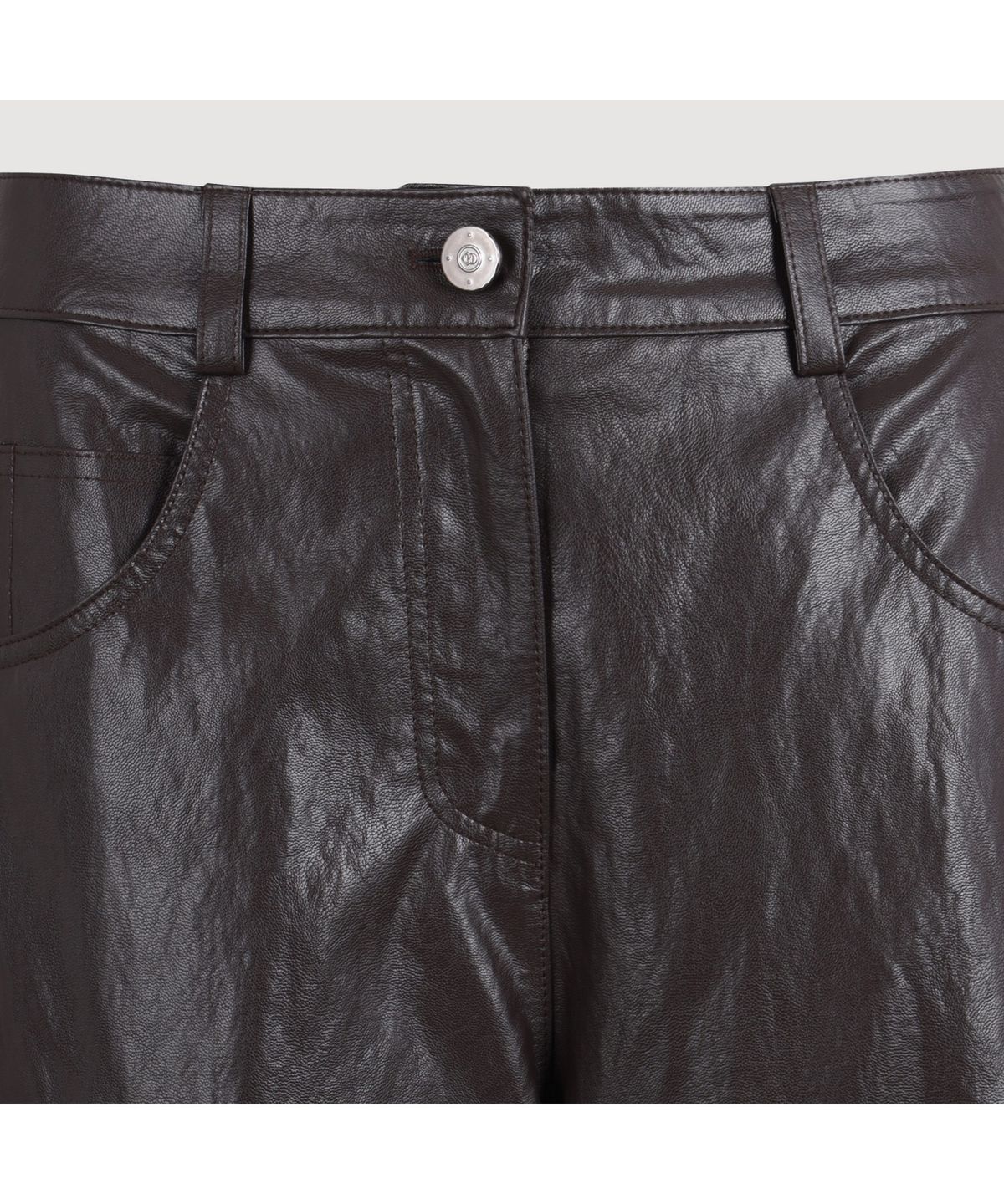 럭키슈에뜨(LUCKY CHOUETTE) Pocket Point Fake Leather Pants (brown)_LFPNS25240BRX