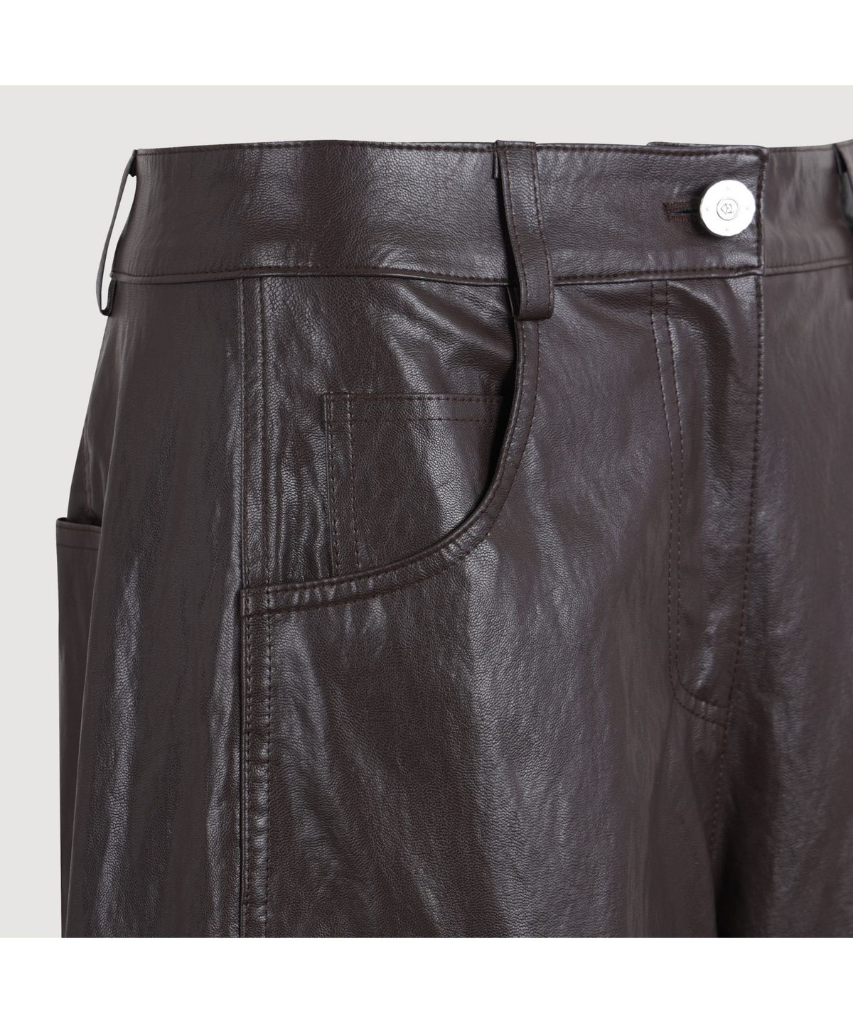 럭키슈에뜨(LUCKY CHOUETTE) Pocket Point Fake Leather Pants (brown)_LFPNS25240BRX