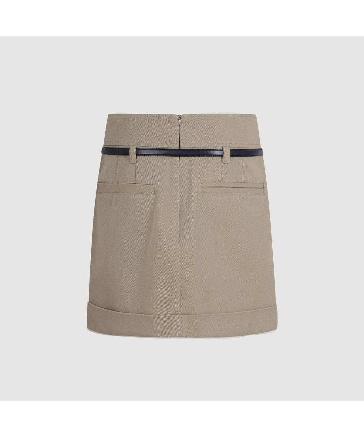 럭키슈에뜨(LUCKY CHOUETTE) Coloring Point Mini Skirt (optional belt) (beige)_LFKAS25220BEX