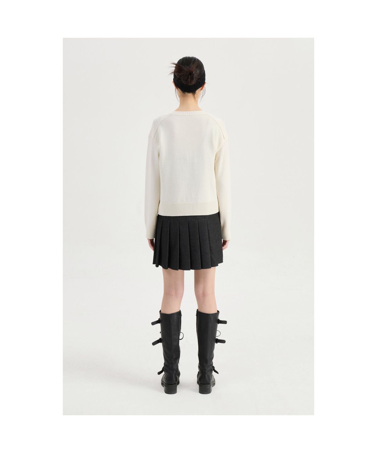 럭키슈에뜨(LUCKY CHOUETTE) U-neck Sleeveless Mini Dress (black)_LFDAS25240BKX