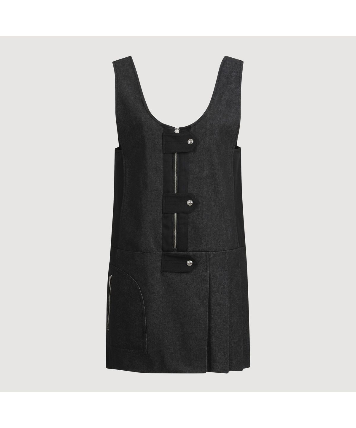 럭키슈에뜨(LUCKY CHOUETTE) U-neck Sleeveless Mini Dress (black)_LFDAS25240BKX