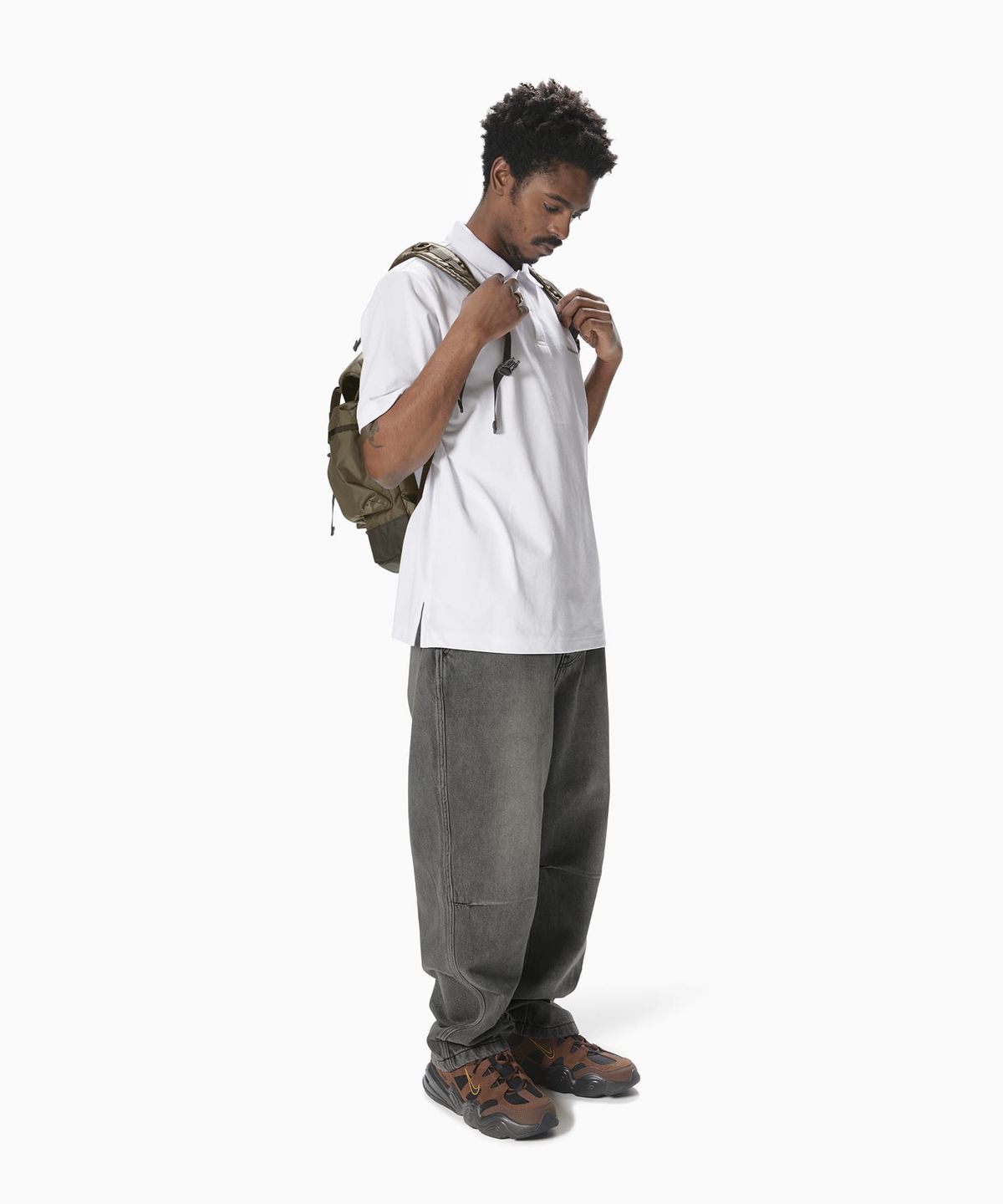 디스이즈네버댓(THISISNEVERTHAT) Nylon Rucksack Brown