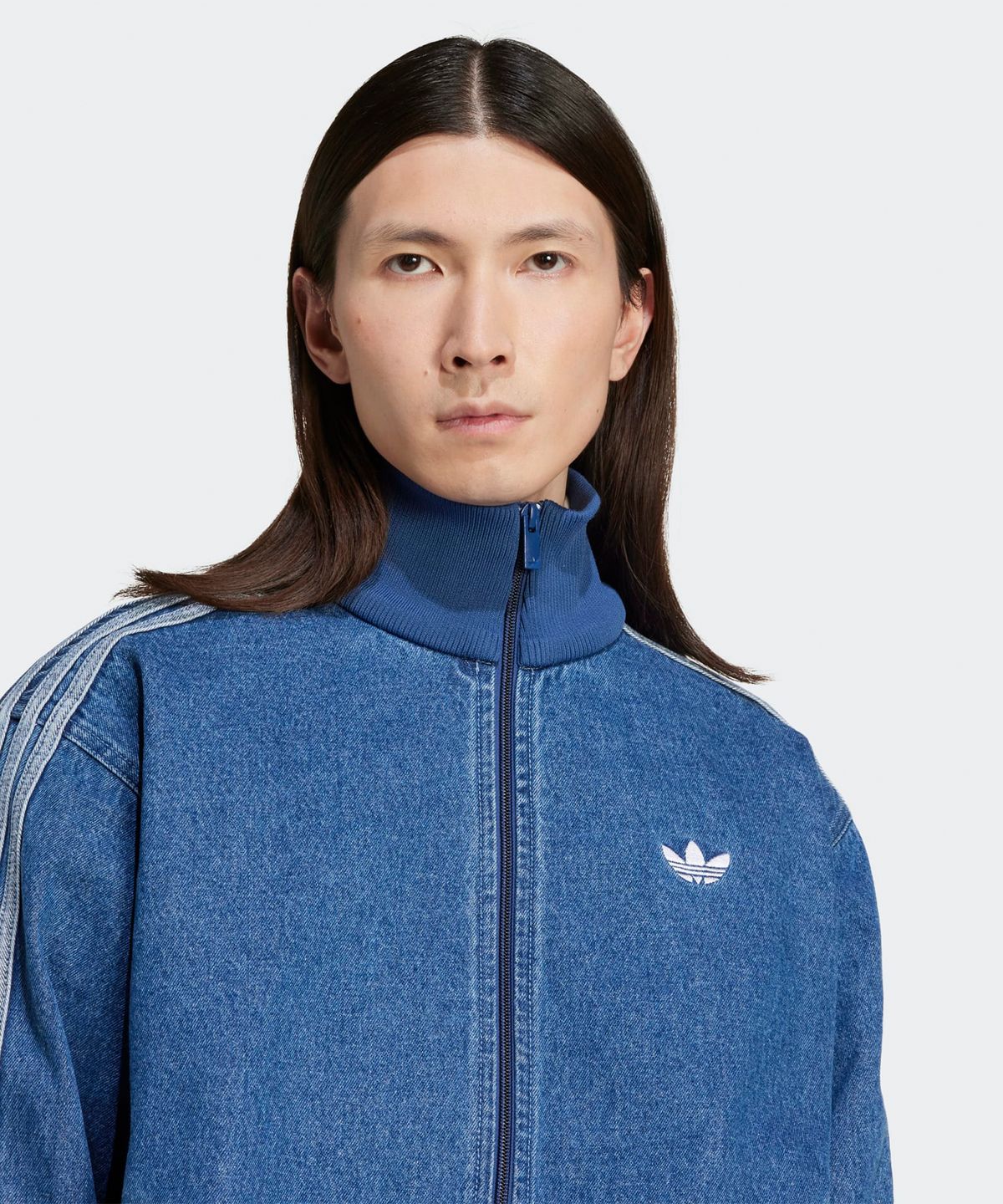 아디다스(ADIDAS) 데님 파이어버드 트랙탑 - 미드블루 / JC6233