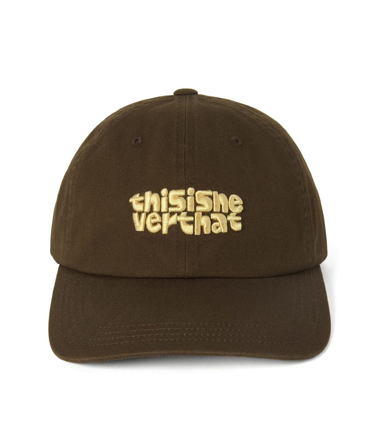 디스이즈네버댓(THISISNEVERTHAT) Bold Logo Cap Brown