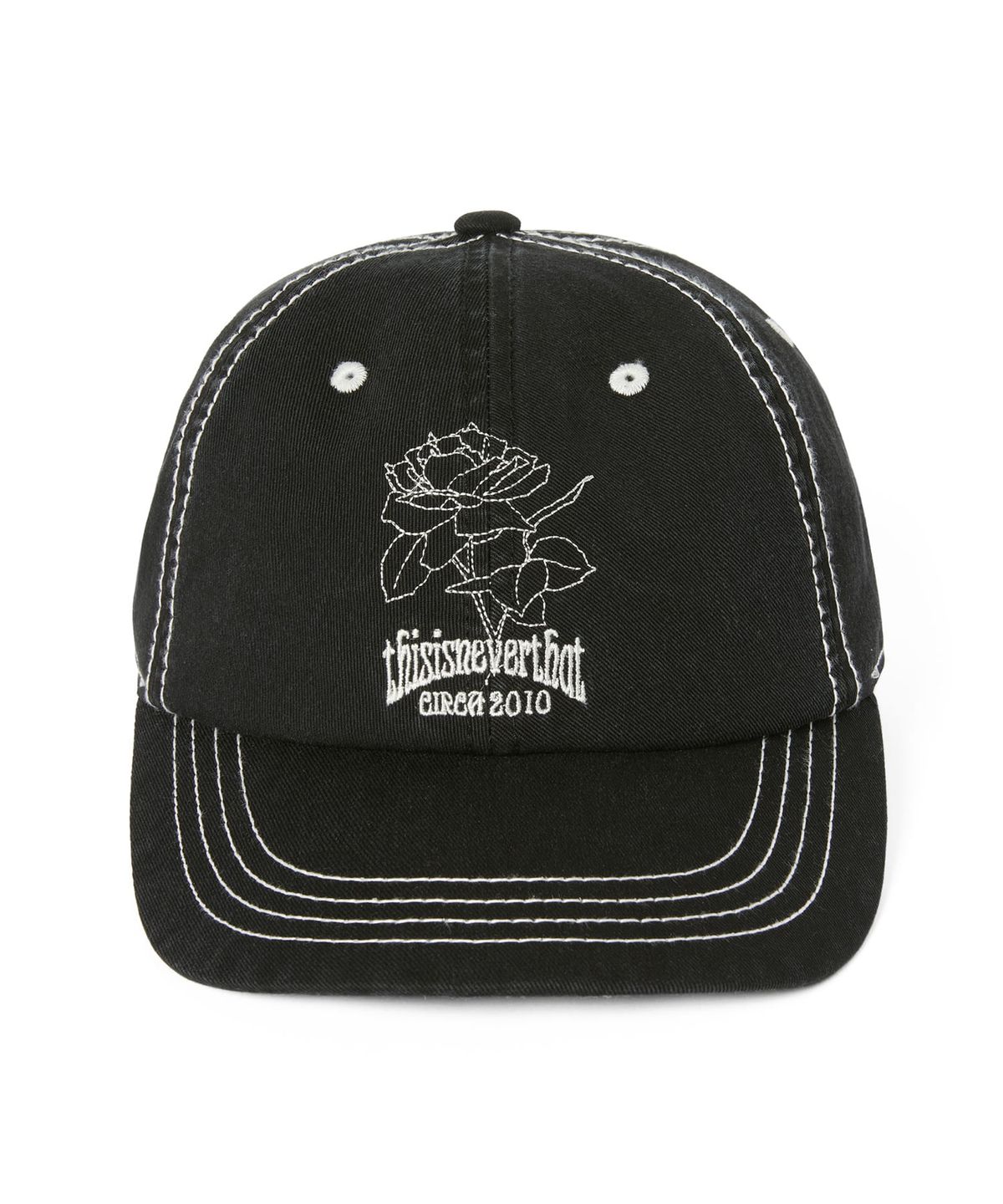 디스이즈네버댓(THISISNEVERTHAT) Contrast Stitch Cap Black