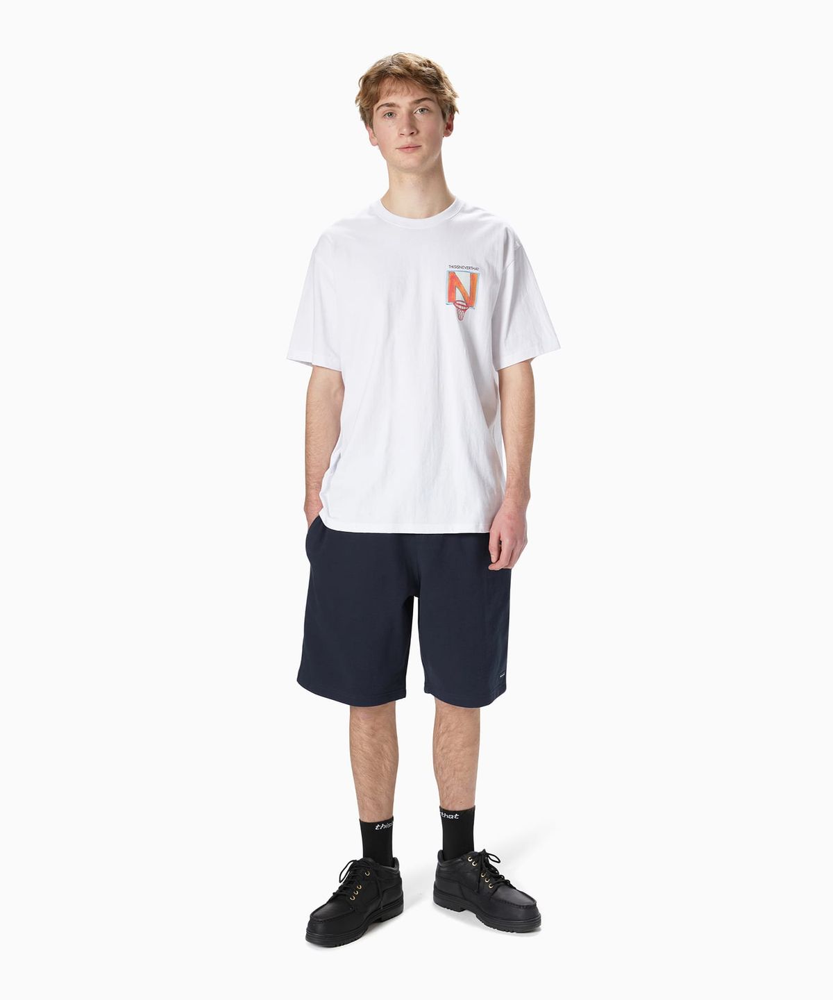 디스이즈네버댓(THISISNEVERTHAT) (SS25) T.N.T. Classic HDP Sweatshort Navy